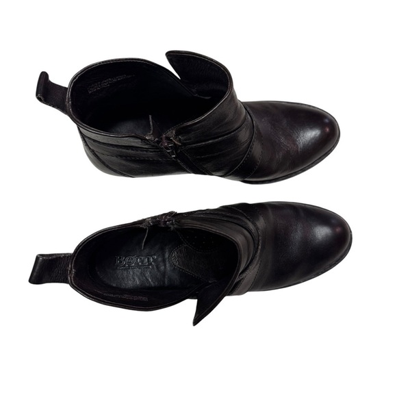 Born Shola Black Leather Harness Ankle Boots Sz 9 Booties - Picture 3 of 10